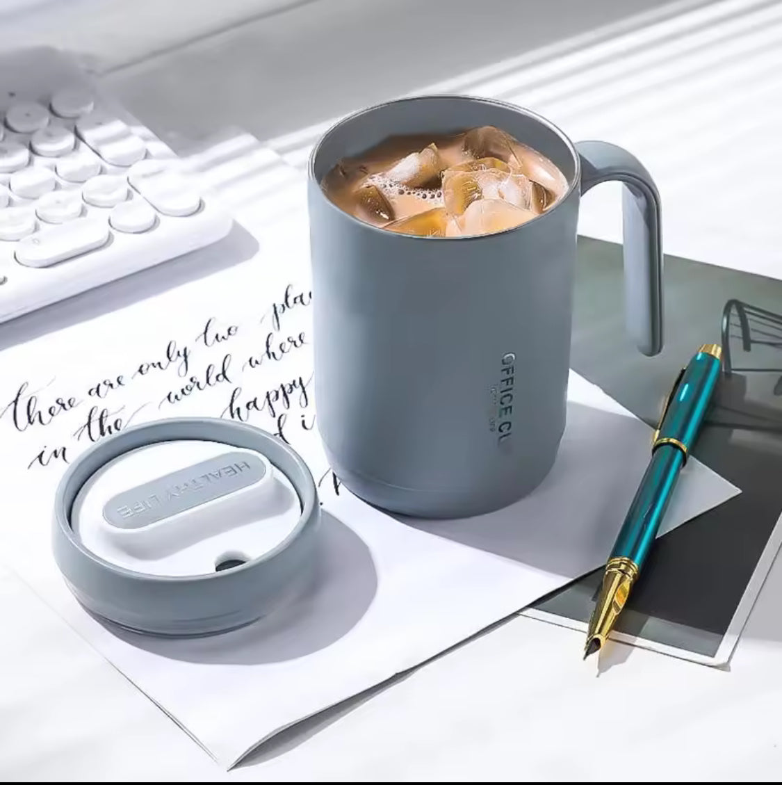 Creative Drinking Cup With Lid, Portable Office Coffee Cup, Portable Travel Coffee Cup Creative Drinking Cup With Lid, Portable Office Coffee Cup, Portable Travel Coffee Cup